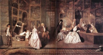 Clásico Painting - Lenseigne de Gersaint Jean Antoine Watteau clásico rococó